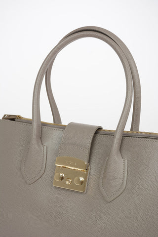 Leather Tote Bag with Removable Shoulder Strap