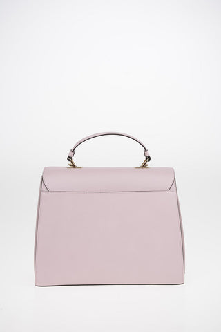 Leather MUGHETTO Top Handle Bag with Removable Shoulder Strap and Jewel Closure