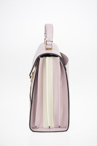 Leather MUGHETTO Top Handle Bag with Removable Shoulder Strap and Jewel Closure