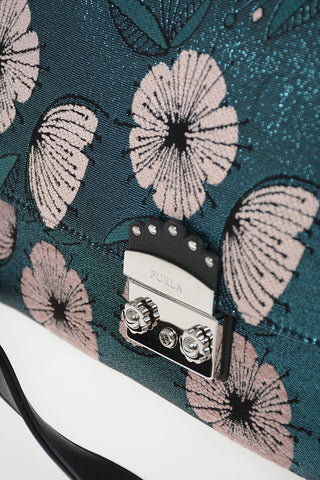 Fabric METROPOLIS NUVOLA Shoulder Bag With Floral Print
