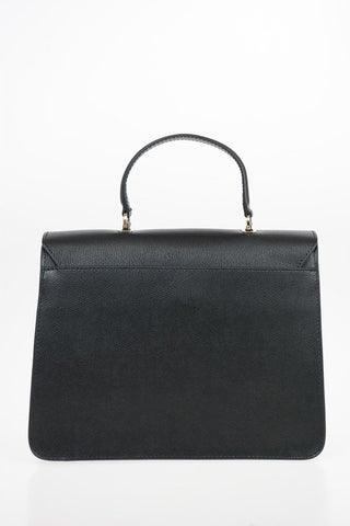 Textured Leather METROPOLIS Top Handle Bag With Removable Shoulder Strap