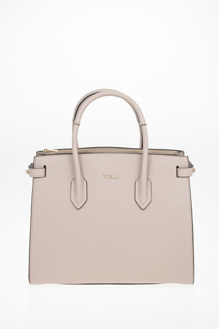 Leather OAS PIN Tote Bag with Removable Shoulder Strap