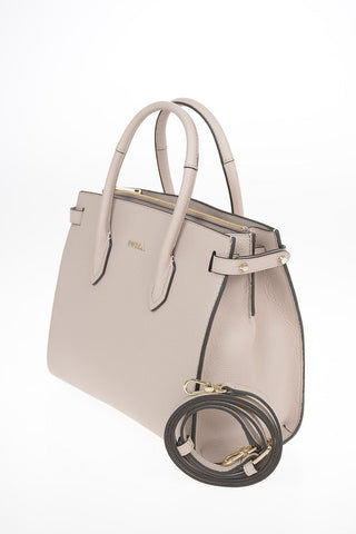 Leather OAS PIN Tote Bag with Removable Shoulder Strap