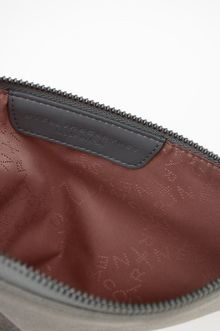 Faux Leather Pouch With Chain wristlet