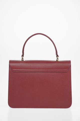 Leather Top Handle METROPOLIS Bag with Removable Shoulder Strap