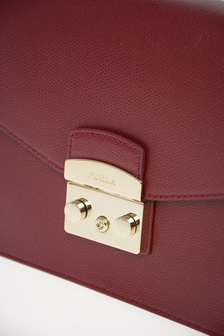 Leather Top Handle METROPOLIS Bag with Removable Shoulder Strap