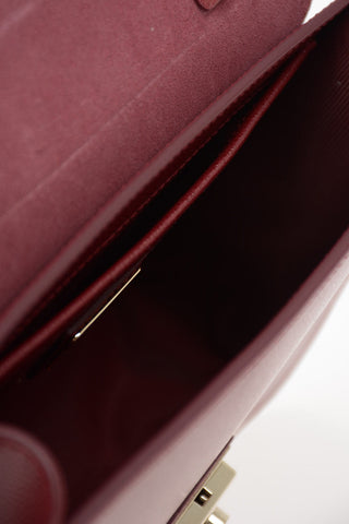 Leather Top Handle METROPOLIS Bag with Removable Shoulder Strap