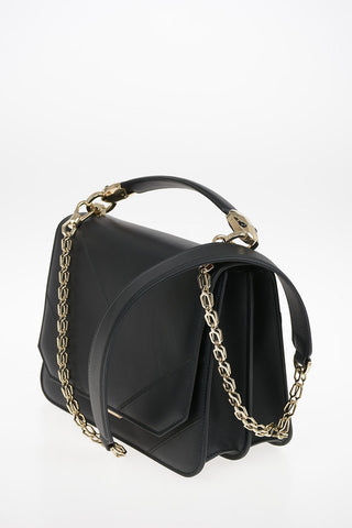 Leather Top Handle Bag with Removable Shoulder Strap 