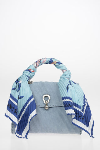 Suede Top Handle Bag