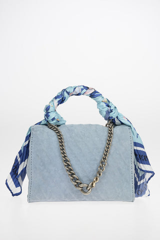Suede Top Handle Bag
