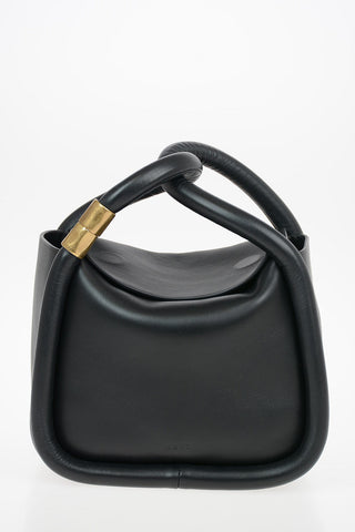 Leather WONTON20 Top Handle Bag with Removable Shoulder Strap