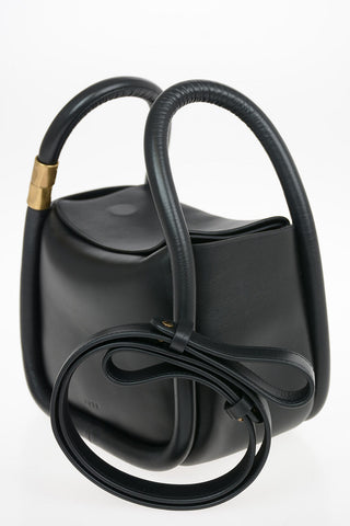 Leather WONTON20 Top Handle Bag with Removable Shoulder Strap