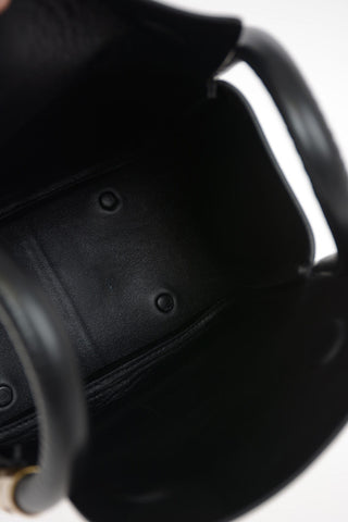 Leather WONTON20 Top Handle Bag with Removable Shoulder Strap