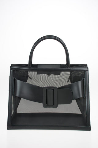 Mesh KARL 24 Tote Bag With Leather Trimmings and Removable Shoulder Strap