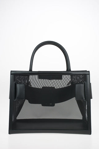 Mesh KARL 24 Tote Bag With Leather Trimmings and Removable Shoulder Strap