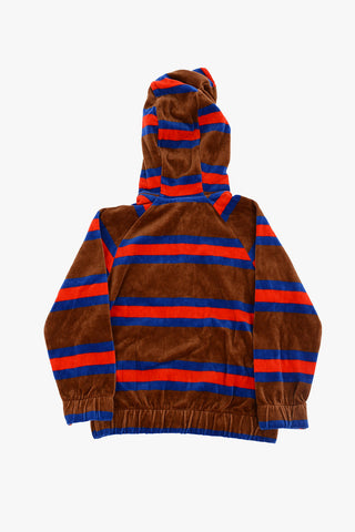 Velvet Hooded Sweatshirt