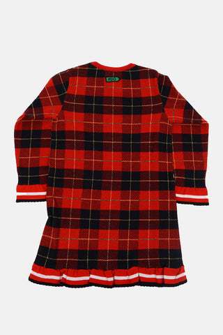 Vestito in Maglia a Quadri