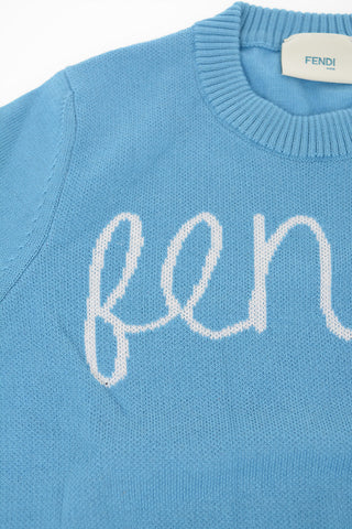 Logo Embroidery Crew- Neck Sweater