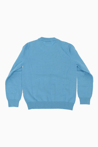 Logo Embroidery Crew- Neck Sweater