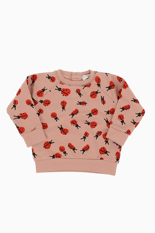 ladybug- print Sweatshirt and Jogger Pant Set