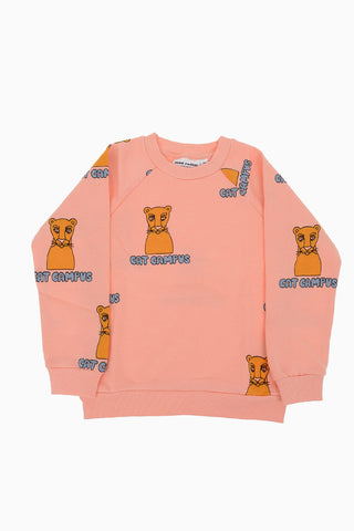 Cat Campus-Print Sweatshirt