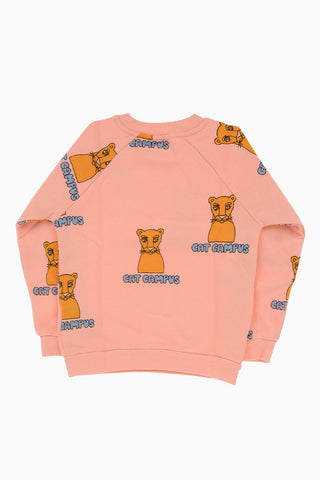 Cat Campus-Print Sweatshirt