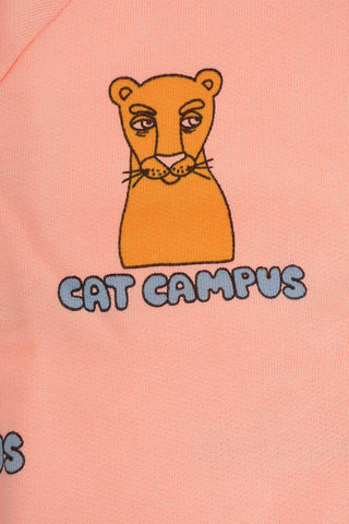 Cat Campus-Print Sweatshirt