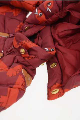 Print Puffer Romper Suit Jacket