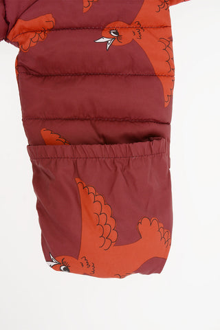 Print Puffer Romper Suit Jacket