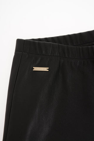Faux Leather Drawstring Waist Pants