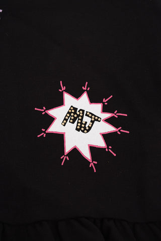 Vestito con Strass Stampato