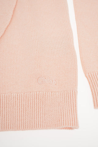 Maglia in cotone e cashmere con Balze