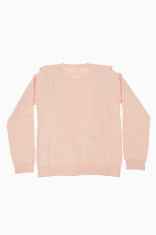 Maglia in cotone e cashmere con Balze