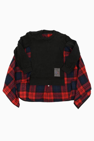 Felpa Girocollo Tartan