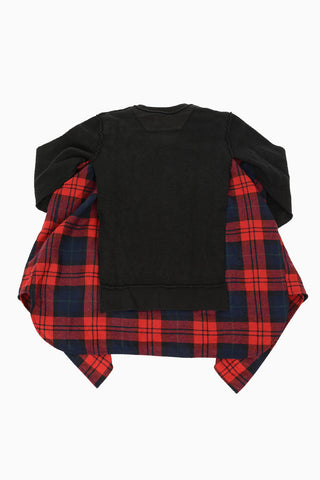Felpa Girocollo Tartan