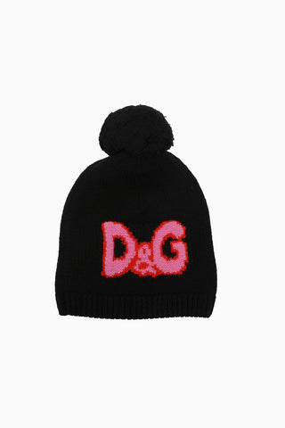 Cashmere and Virgin Wool Hat with Pon Pon