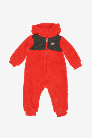 Faux Fur Hooded Romper Suit