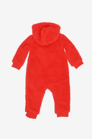 Faux Fur Hooded Romper Suit