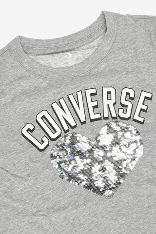 T-Shirt mit Pailletten-Stickerei