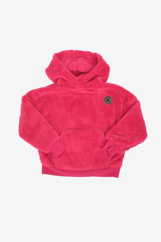ALL STAR Faux Fur Hooded Teddy Sweatshirt
