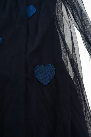 Heart Embroidered Tulle Dress