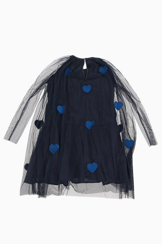 Heart Embroidered Tulle Dress