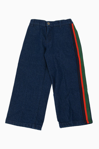 Jeans with Contrasting Side Bands