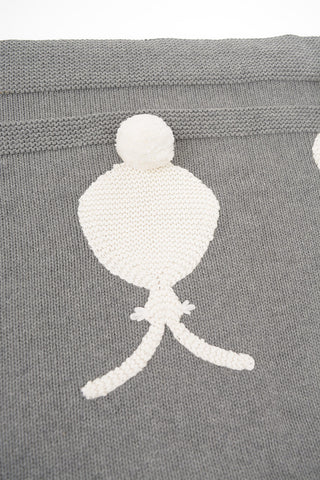 Snowball Bunny Embroidered Blanket