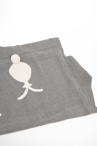 Snowball Bunny Embroidered Blanket