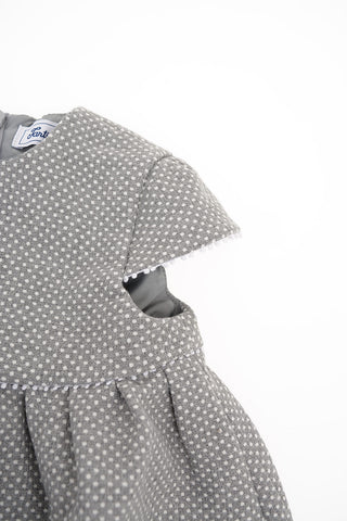 Polka Dots Dress with Zip Back Closure