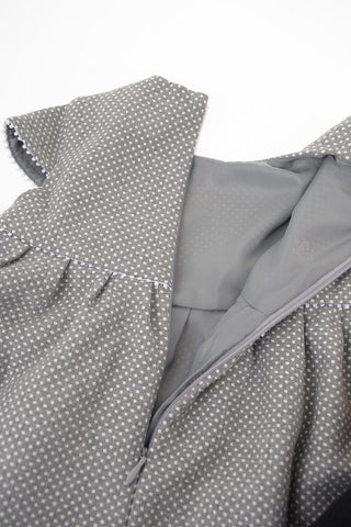 Polka Dots Dress with Zip Back Closure