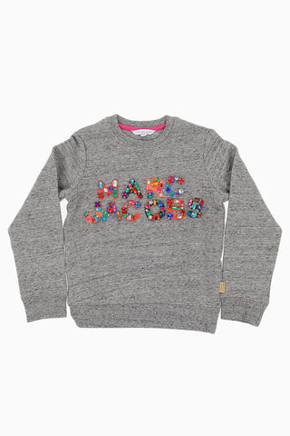 Jewel Embroidereded Crew-Neck Sweater
