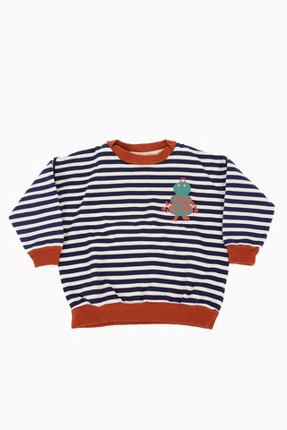 Striped Crew-Neck Sweater