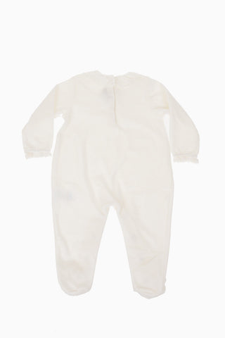 Velvet Romper Suit with Lace Details
